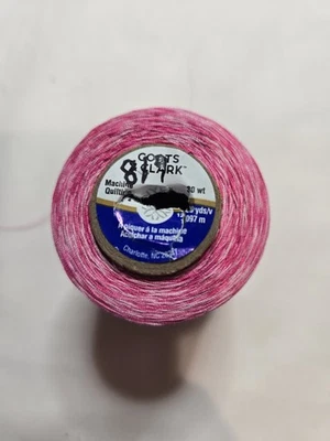 Coates and Clark Multi Color Cotton Machine Quilting Thread 1200 Yd Pink Passion - Image 1 of 2