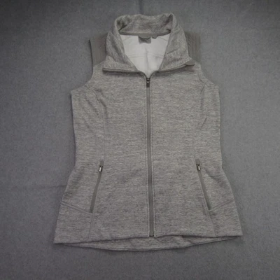 Chaleco Athleta Mujer M Gris Cremallera Completa Forrado de Vellón Bolsillos Más Fuertes Ropa Activa Foto 1 de 4