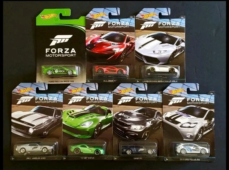 Hot Wheels 2017 Forza Motorsport Compete Set of 6 W/ Ford Falcon Chase Car-New! - Image 1 of 1