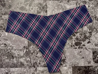 NUEVO CON ETIQUETAS BRAGAS TANGA VICTORIA'S SECRET XXL AZUL ROSA VERDE BLANCO A CUADROS NO SHOW Foto 1 de 3