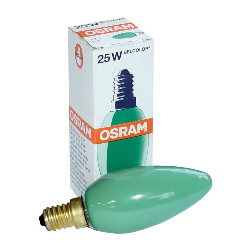 Osram Green Candle 25w SES E14 Incandescent, Dimmable - Image 1 of 1