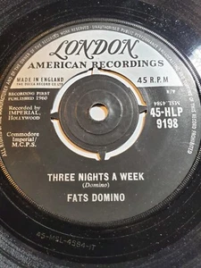 Fats Domino-Three Nights A Week/Put your arms around me, London VG+ F184 - Imagen 1 de 1