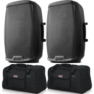 Gemini AS-2112BT 1500-Watt 12" Active Bluetooth Loudspeakers (Pair) w/ Bags - Picture 1 of 1