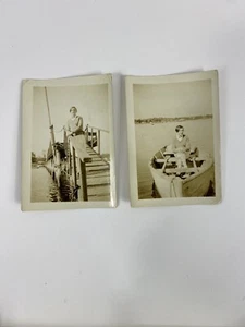 Lot Of 2 Woman Fashion Boating Photos 1926 - Picture 1 of 9