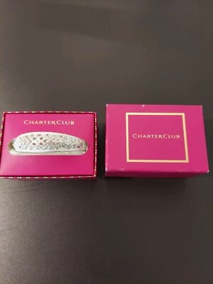 NOVA NA CAIXA PULSEIRA CHARTER SILVERTONE STRASS. - Imagem 1 de 2