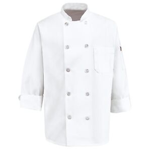 New Men's Xxl Chef Designs Brand Chef Coat - white