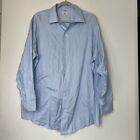 Brooks Brothers Shirts Men Size 18-4/5 Regent Blue Non Iron Long Sleeve Button