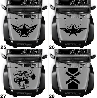 Adesivi Stickers cofano anteriore per tutti i modelli Fuoristrada 4x4 Off Road - Immagine 1 di 4