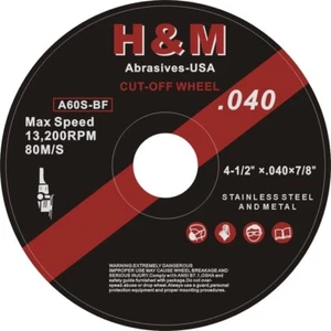 4.5 inch Cut-off Wheel 4-1/2" x .040" x 7/8" Cutting Discs in Volume Discount - Picture 1 of 1