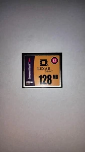 Genuine Lexar 128MB CompactFlash CF Memory Card - Picture 1 of 2