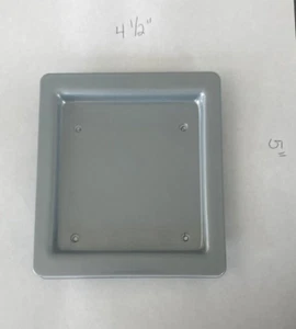 FIC Silver RV 5" x 4 1/2" Baggage Door Lock Back Plate - Picture 1 of 3
