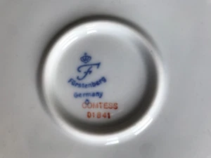 4 Platten - Fürstenberg 'von Langen' 666, Dekor 'Comtess' 01841 weiß bedruckt - Bild 1 von 5