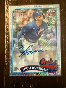 2024 Serie 2 1989 Topps Chrome Silver Pack Mojo Nico Hoerner #2T89C-5 Auto - Foto 1 di 2