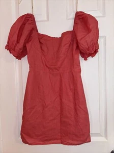 Forever 21 Kids Girls Salmon Dress Short Sleeves Lined Size 11/12 - Picture 1 of 9
