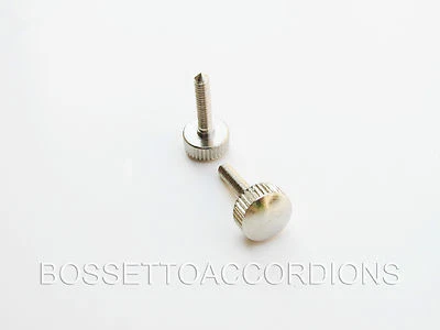 BOSSETTO ACCORDIONS Set of 2 Accordion Grille Screws 9 x 21mm with Inserts and Felt Washers