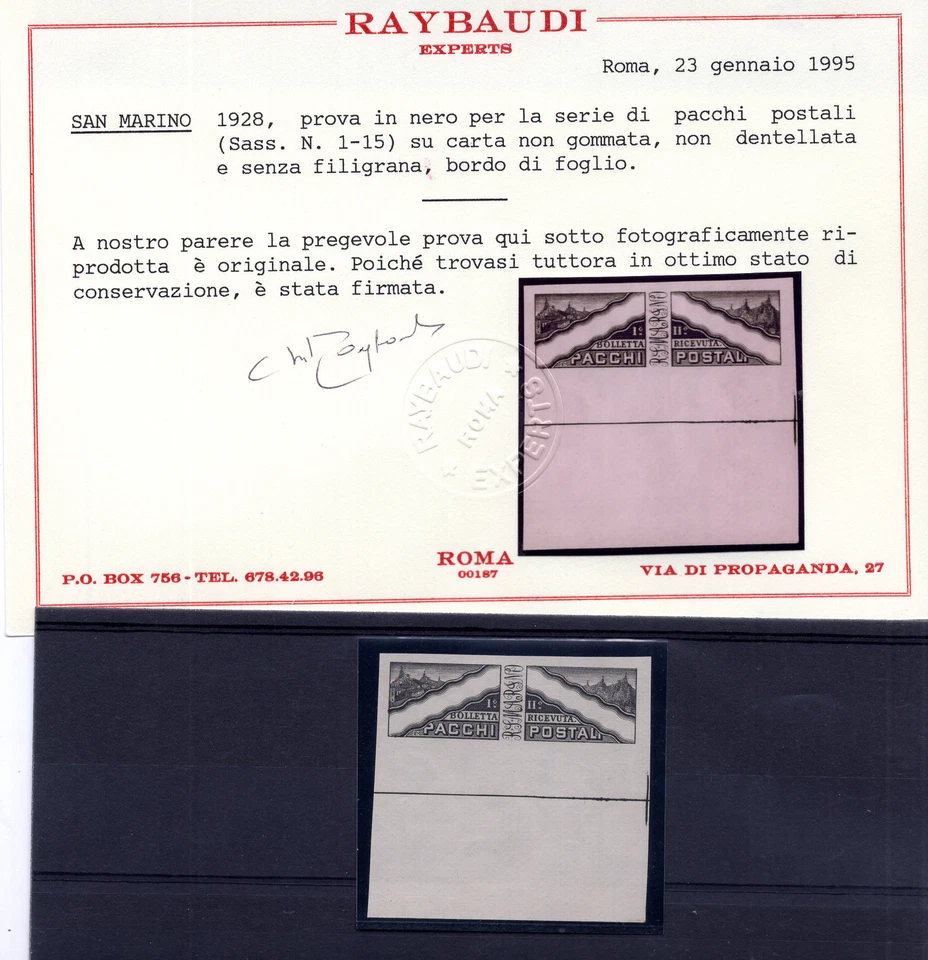 Postal Parcels - Proof of Print in Black with No Value Imprint - M - Image 1 of 1
