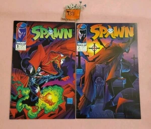 SPAWN #1-2 (1992) IMAGE COMIC BUNDLE 1ST SPAWN & VIOLATOR TODD MCFARLANE FN/VF - Picture 1 of 21