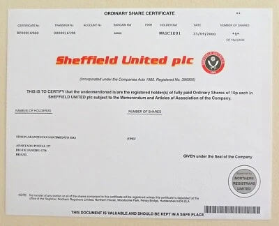 Share document on Pele Edson Arantes Nascimiento in Sheffield United Soccer Club - Image 1 of 4