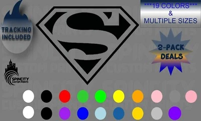 SUPERMAN LOGO Vinyl Decal Sticker Car Die Cut Decal Truck Bumper Comic Hero  - Image 1 of 4