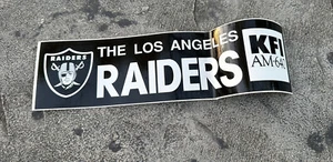 Vintage Los Angeles Raiders Bumper  Sticker KFI 640 AM - Hawaii Raffle Rare! - Picture 1 of 7
