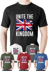 Unite The Kingdom T-Shirt Top United Slogan Politics Sovereignty Freedom WEF UK - Picture 1 of 7