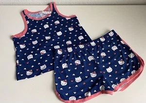 Sanrio Hello Kitty Pajamas Sleepwear Shorts Pj Set Women’s Sz XL Tank Top NEW - Picture 1 of 9