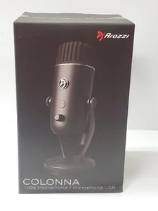 Arozzi Colonna Professional USB Condenser Microphone for PC Gaming Black NEW - Picture 1 of 6