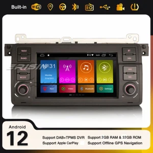 Android 14 DAB+ Autoradio CarPlay DSP 32GB GPS Wifi 4G BMW 3er E46 M3 Rover75 MG - Foto 1 di 11