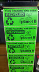 ♻️ Large Recycle Sticky Labels Packing Recycling Box There is No Planet B Green