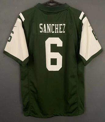 CAMISETA DE FÚTBOL LOCAL NIKE NEW YORK JETS MARK SANCHEZ #6 NFL TALLA NIÑOS XL Foto 1 de 4