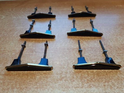 6 poignées triangulaires design en laiton et bakélite art déco  10 cm : 2 cm - Photo 1/4