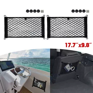 Double Layers Small Cargo Net Grocery Holder Pocket Storage Bag For Car RV Boat - Picture 1 of 12