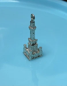 Charm vintage argento sterling 925 Chicago Illinois Water Tower punto di riferimento 3,3 g - Foto 1 di 4
