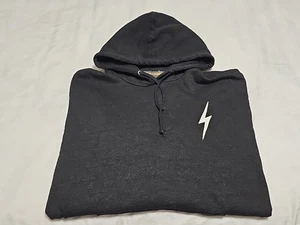 Sudadera con capucha polar gris carbón brezo Lightning Bolt AVIATOR NATION TALLA XL - Imagen 1 de 11