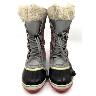 Botas de nieve Sorel Joan Of Arctic para niñas talla 2 gamuza gris piel sintética Foto 1 de 4