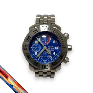 SECTOR Diving Team 1000 Chronograph Men's Wristwatch Automatic Blue Dial Japan - Picture 1 of 5