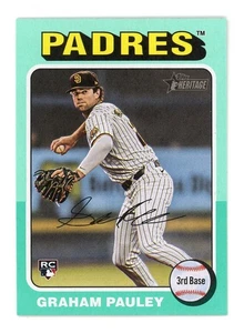 2024 Topps Heritage High Number #666 Graham Pauley RC Rookie Aqua Bordered - Picture 1 of 2