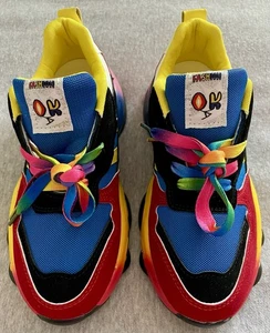 Multicolor Rainbow Sneakers By OK Fashion - Size 39/8.5 - Picture 1 of 6