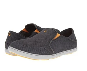 Olukai Nohea Mesh Mens Sz 11 M Gray Slip On Shoes Beach Casual Step On Heel - Picture 1 of 11