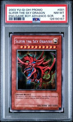 2003 Yugioh! GBI-001 Slifer the Sky Dragon Secret Rare PSA 8 NM-MT - Image 1 of 2
