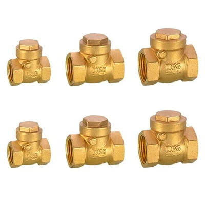 Non-Return Valves : Brass Swing-Check Valves : Sizes 1/2" 3/4" 1" BSP for Garden - Image 1 of 4