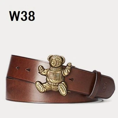 Ralph Lauren Hombres Bufanda Polo Oso Cinturón Cuero W38 96Cm Marrón Edición Limitada VHT Foto 1 de 4