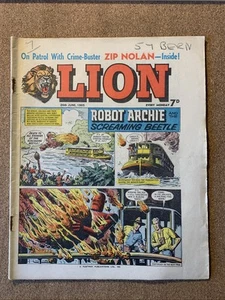 Lion UK Weekly 26th June 1965 1st App The Spider, Classic British Super-Villain - Picture 1 of 13