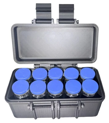 Estuche de almacenamiento de péptidos de 10 ml / 10 quilates - negro Foto 1 de 4