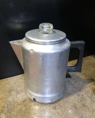 Vtg Comet Aluminium Stove Top Coffee Percolator camping farm decor - Image 1 of 4