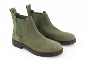 TIMBERLAND TB0A2KHKA58 stivali chelsea donna oliva UK5 pelle punta mandorla caviglia - Foto 1 di 16