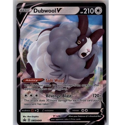 Dubwool V - Holo Promo SWSH: Sword & Shield Promo Cards SWSH049 NM - Image 1 of 2