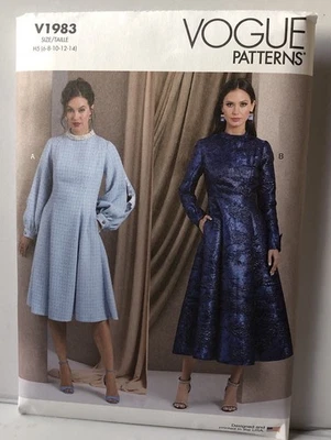 Vogue Pattern 1983 Sewing Patterns Misses Dress In Pattern. Sizes 6-14 New Uncut - Image 1 of 3