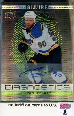 2020-21 Upper Deck Allure Diagnostics Auto Black and Green #D4 Ryan O'Reilly - Image 1 of 2