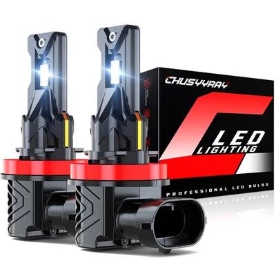 FIT Cadillac CTS 2008-2015 Headlight High or Low beam Bulb WHITE H8/H11/H9 2PC - Image 1 of 4